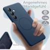 JETech Magnetic Silicone Case for Samsung Galaxy S26, Navy Blue view 4