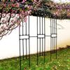 Metal Garden Half-Arch Stand, Weather-Resistant Trellis, 1.8–3 m, White view 3