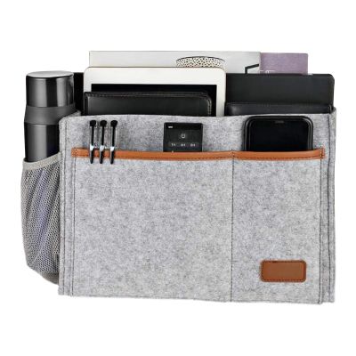 Bedside Storage Pocket Organizer with Multiple Compartments
