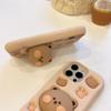 QoKcoahn Protective Case for iPhone 17 Pro Max, 3D Kawaii Cartoon Bear with Stand, Soft Silicone view 3