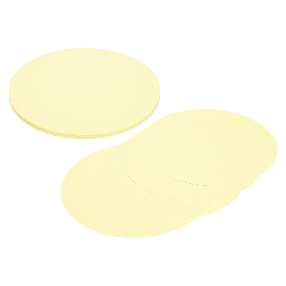 QUARKZMAN 24 Round Cardboard Sheets, 25 cm, Light Yellow