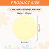 QUARKZMAN 24 Round Cardboard Sheets, 25 cm, Light Yellow view 2