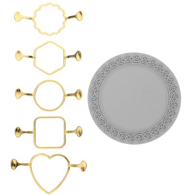 UKCOCO Alloy Wax Seal Stamp Set with Silicone Mats, 6-Piece, Gold-Tone