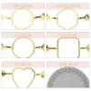 UKCOCO Alloy Wax Seal Stamp Set with Silicone Mats, 6-Piece, Gold-Tone view 3