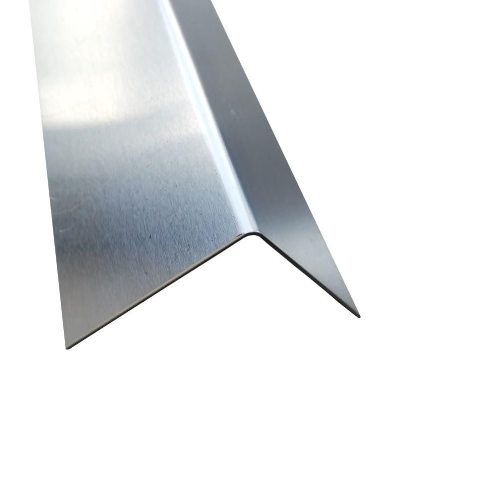 profile-metall Aluminum Angle Profile 2000 mm (2 m), 1 mm Thick, L-Profile Edge Guard, Natural, 300 x 10 mm