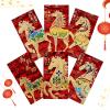 Chinese New Year Red Envelopes, 6-Pack, 3D Embossed Lunar Glitter view 1