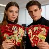 Chinese New Year Red Envelopes, 6-Pack, 3D Embossed Lunar Glitter view 3