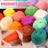 QUARKZMAN Needle Felting Wool Roving Yarn, Soft Chunky Yarn, Light Yellow, 50 g view 3