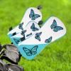 Golf Club Headcovers for Woods, 4-Piece Butterfly Pattern PU Leather view 3