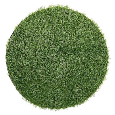 Angoily Green Artificial Grass Mat with Artistic Design