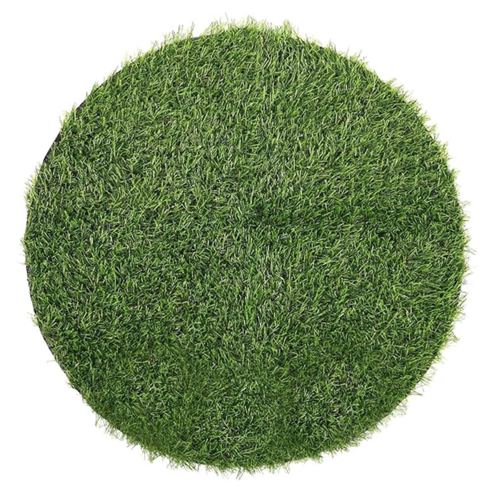 Angoily Green Artificial Grass Mat with Artistic Design