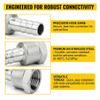 YIZOR 2-Piece 25 mm Hose Barb to 3/4" BSP Female Thread Fitting view 4