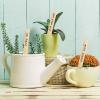 Garden Plant Labels, 50 Waterproof Wooden Stakes with Pen view 2