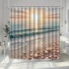 UUDIHO Coastal-Style Shower Curtain, Machine Washable Polyester, 71 x 91 in view 1