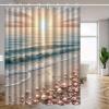 UUDIHO Coastal-Style Shower Curtain, Machine Washable Polyester, 71 x 91 in view 2