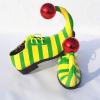 Funny Striped Circus Clown Shoes, Halloween Costume, Sizes 38–44 view 3