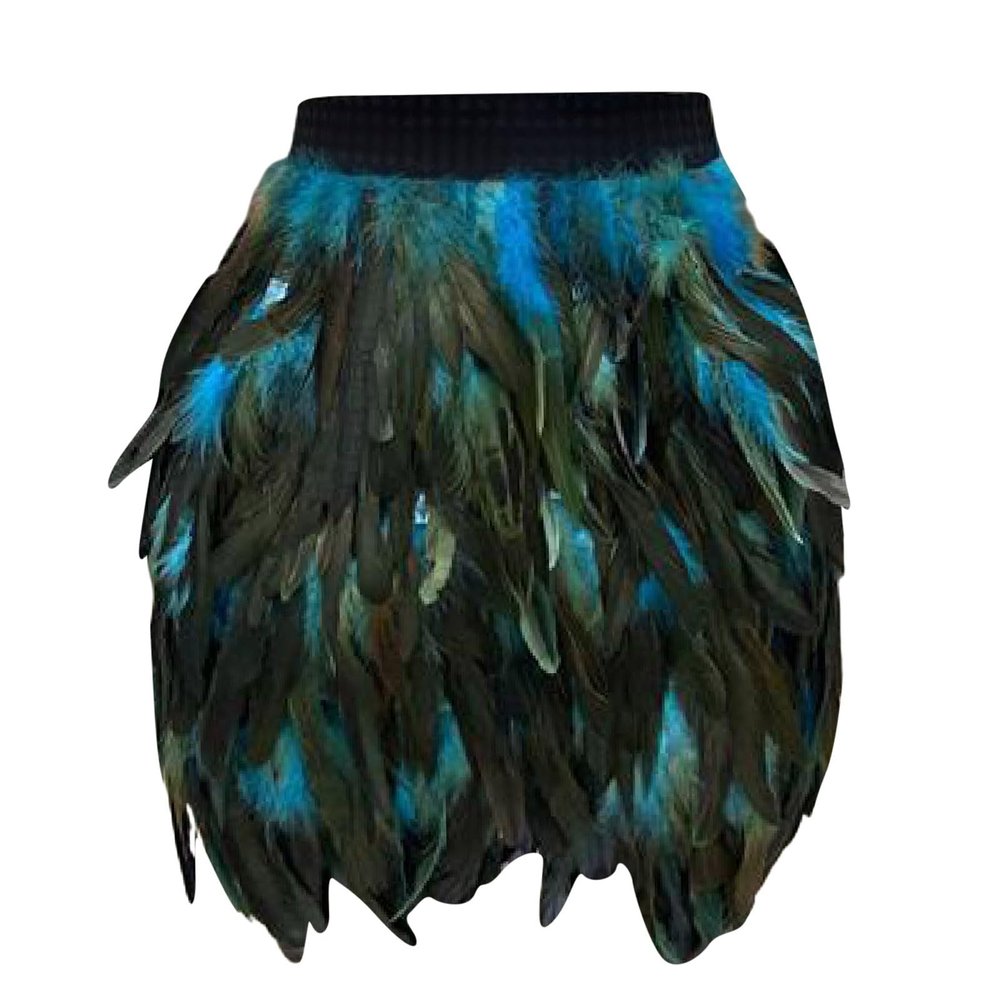 Women's Peacock Feather Skirt for Carnival, Festivals, Parties and Cosplay