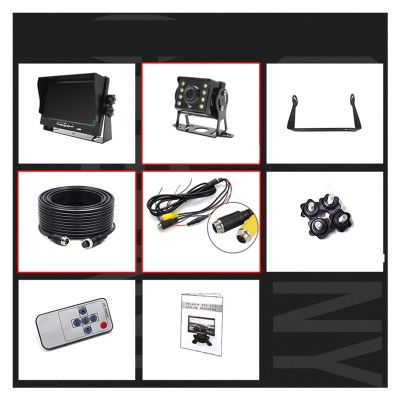 7-Inch IPS HD AHD Sunshade Monitor, 2-Channel Video Input, Pro Series (1 Camera, 10 m)