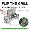 Portable Charcoal/Gas Grill with Rotating Stainless Steel Smoker view 3