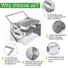 Portable Charcoal/Gas Grill with Rotating Stainless Steel Smoker view 4
