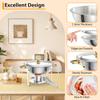 5L Round Stainless Steel Chafing Dish Buffet Set with Lid, Spoon & Tongs, Gold view 3