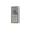 Wall-Mounted Glass-Door Cabinet for Bathroom or Kitchen, Double-Layer Double-Door, C, 75 x 50 x 15 cm / 29 x 19 x 5 in view 1