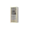 Wall-Mounted Glass-Door Cabinet for Bathroom or Kitchen, Double-Layer Double-Door, C, 75 x 50 x 15 cm / 29 x 19 x 5 in view 2