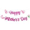 JEKUGOT Happy Mother's Day Glitter Rose Red Banner view 1