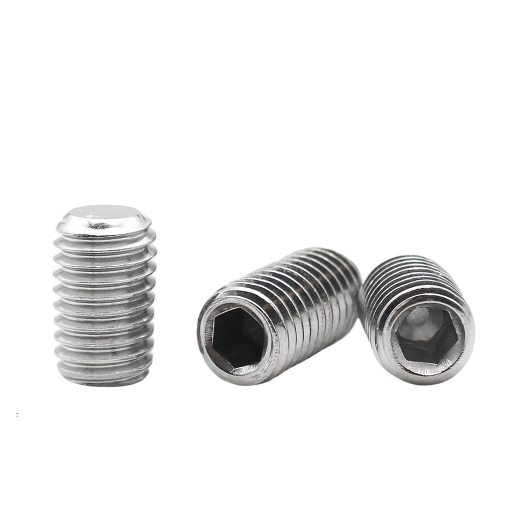 WKAIYUAN 10-Pack 304 Stainless Steel DIN 916 Hex Socket Set Screws, M8 x 16 mm