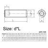 WKAIYUAN 10-Pack 304 Stainless Steel DIN 916 Hex Socket Set Screws, M8 x 16 mm view 2