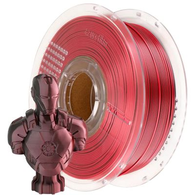 AzureFilm PLA Silk Multicolor 1.75 mm, 1 kg Spool, Dual Color Crimson Steel