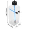 Akozon RC Model Accessory, Transparent 300 mL Fuel Tank for 15–26 cc RC Aircraft, CNC Metal Cap, Leak-Resistant, Easy Installation (700 mL for 50–70 cm Aircraft) view 2
