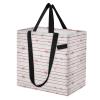 Wudan Canvas Shopping Bag for Groceries, Purple/Red Cartoon Bow, One Size view 4