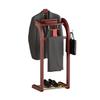 HTDRE Multifunctional Solid Wood Suit Valet Stand with Trouser Holder and Storage view 1