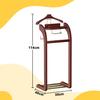 HTDRE Multifunctional Solid Wood Suit Valet Stand with Trouser Holder and Storage view 2