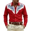 Men's Western Cowboy-Style Shirt with 3D Print view 1