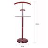 HTDRE Solid Wood Valet Stand with Hanger and Trouser Bar, Cherry view 2