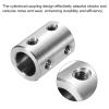 QUARKZMAN 6-Pc. Rigid Shaft Coupling, 5 mm to 10 mm, Stainless Steel, L22 mm x D16 mm, Silver view 4