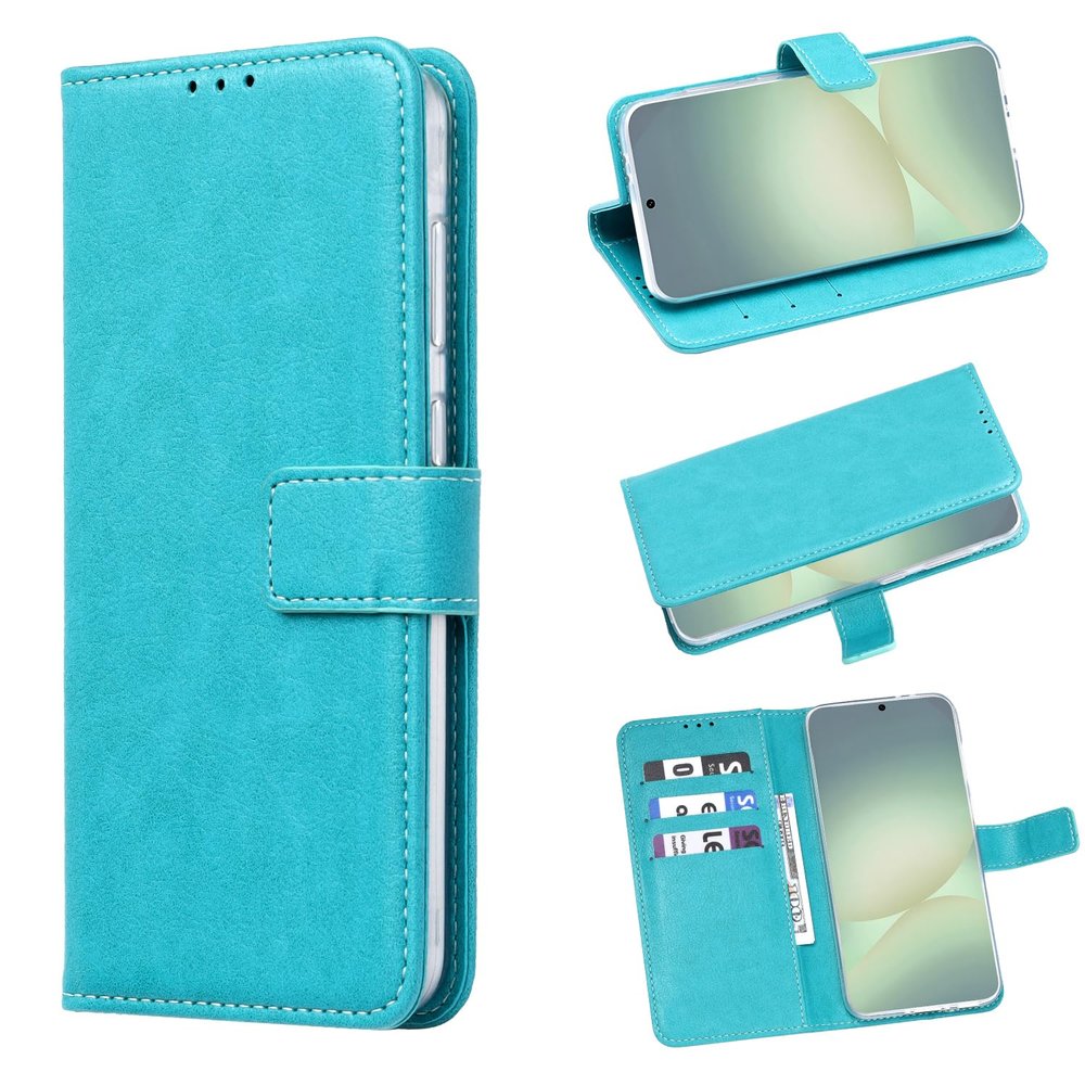 Casemania Case Compatible with Xiaomi Redmi 10 (2022), Turquoise, Wallet Book Case with Card Holder and Built-In Stand