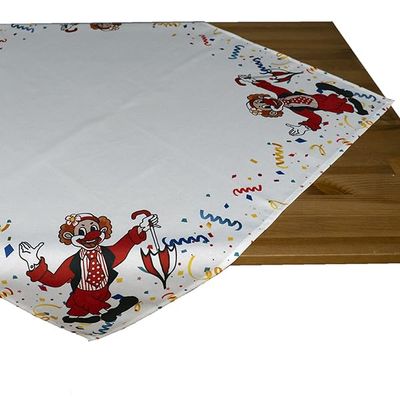 Raebel OHG Tablecloth, Clown with Umbrella Print, 85 x 85 cm, Square, Multicolored