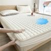 Generic Waterproof Quilted Fitted Sheet, Soft, Elastic, Dust- and Stain-Resistant, Breathable, A, 90 x 200 cm (39 x 79 in) view 1
