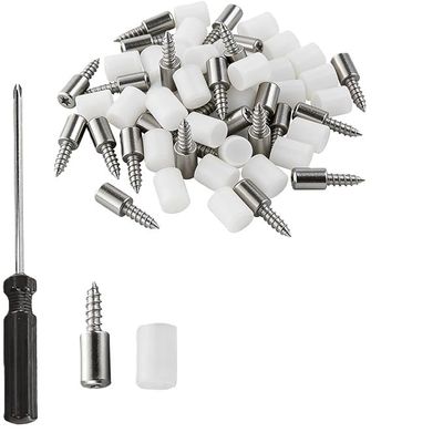 FMPXYYA 30-Piece Self-Tapping Shelf Supports with Silicone Protection