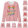 Women's Red and White Striped Carnival Long-Sleeve Shirt view 3