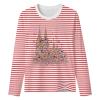 Women's Red and White Striped Carnival Long-Sleeve Shirt view 4