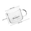 Healvian Transparent Glass Beverage Cup, 500 ml, with Handle view 2