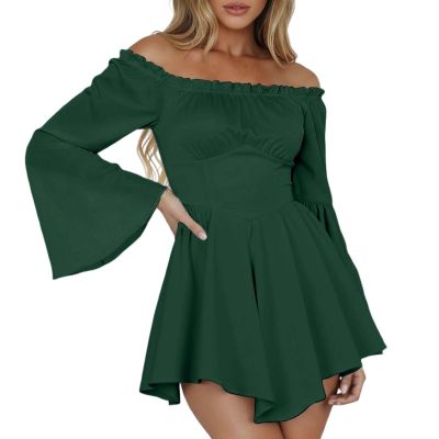 Women's Pirate Costume Summer Dress, Swing Skater Dress, A-Line Tunic Romper Set