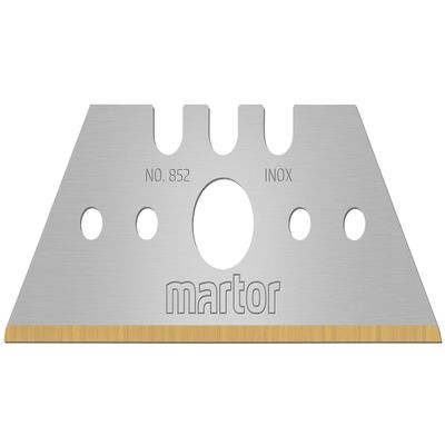 MARTOR 10-Pack Trapezoid Blades, TiN-Coated, Stainless Steel, 26 mm, Double-Edged
