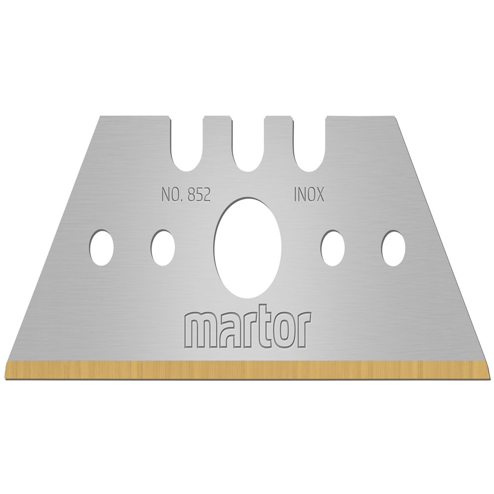 MARTOR 10-Pack Trapezoid Blades, TiN-Coated, Stainless Steel, 26 mm, Double-Edged