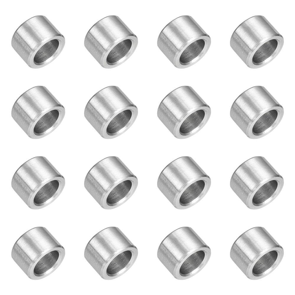 QUARKZMAN 12 x 8 x 9 mm Spacers for M8 Screws, Silver, 16 pcs