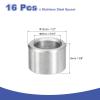 QUARKZMAN 12 x 8 x 9 mm Spacers for M8 Screws, Silver, 16 pcs view 2